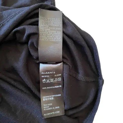 ALLSAINTS Tessi Black Asymmetrical Mini Dress