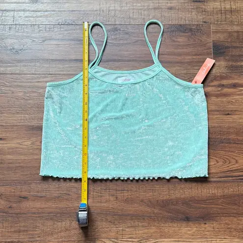 Colsie Women's Mint Green Sleeveless Pajama Cropped Tank Top Size Large NWT