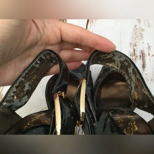 N.Y.L.A. PONY HAIR PLATFORM HEEL SIZE 7 Black