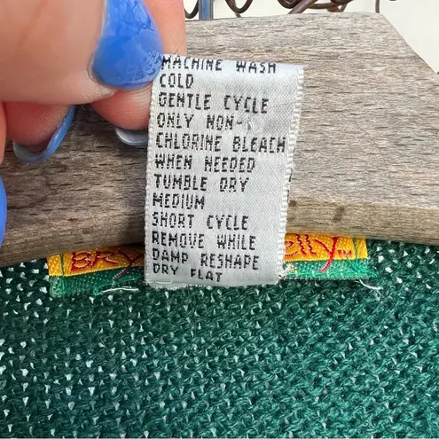 Vintage 90s Ugly Christmas candy cane peppermint stripe hearts sweater vest 2X Green