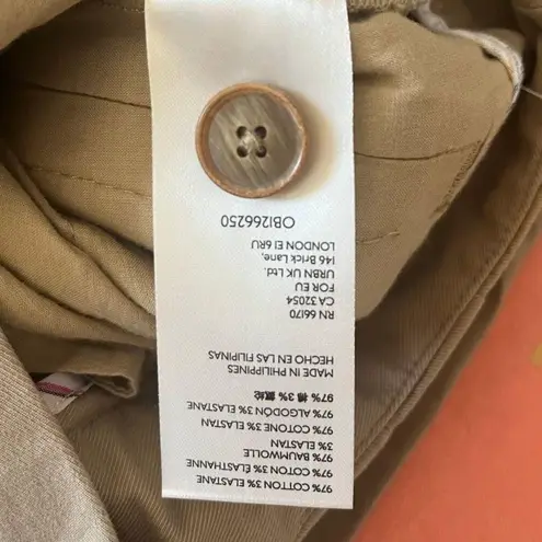 Maeve by Anthropologie Pleated Wide Leg Cropped Ankle Pants in Beige Womens sz 8