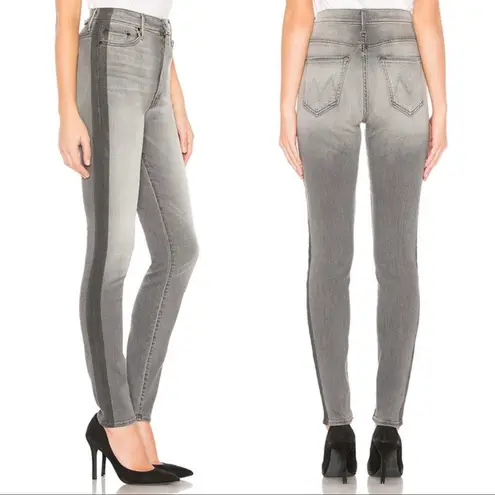 MOTHER Denim Mother Grey The Swooner Supermoon Stripe Jeans