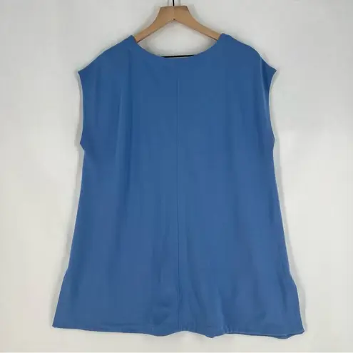 J. Jill Wearever Double Face Center Seam Top Periwinkle Blue Size M Size L