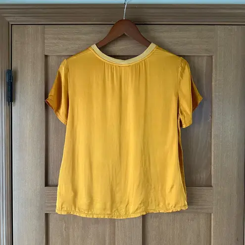 Nation Ltd . Marie Sateen Boxy Tee in Turmeric Women’s size XS
