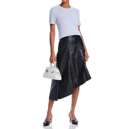 C by Bloomingdales Cashmere Women's Short Sleeve Sweater M Serenity Blue Size M