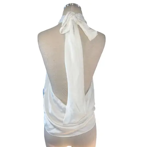 Ramy Brook Gretta Halter Neck Top In Ivory Large New Womens Sleevess Tank