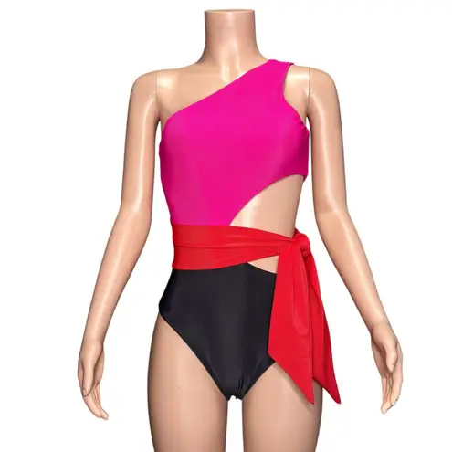 Beach Riot Carlie One Piece Swim, Glacier Color Block, Medium