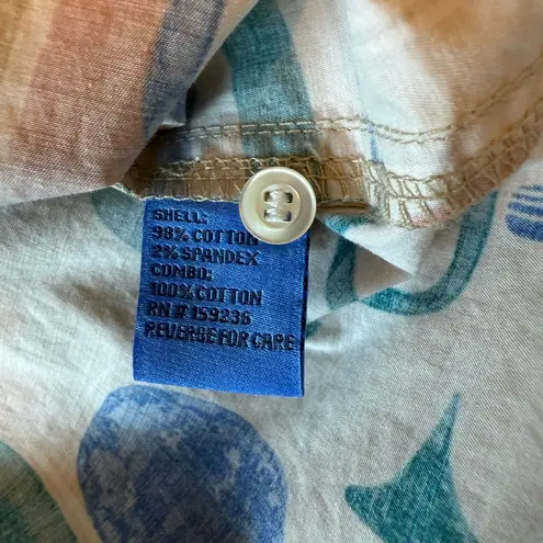 J. McLaughlin Women’s LG Cotton Long sleeve Button-Up Top Blouse