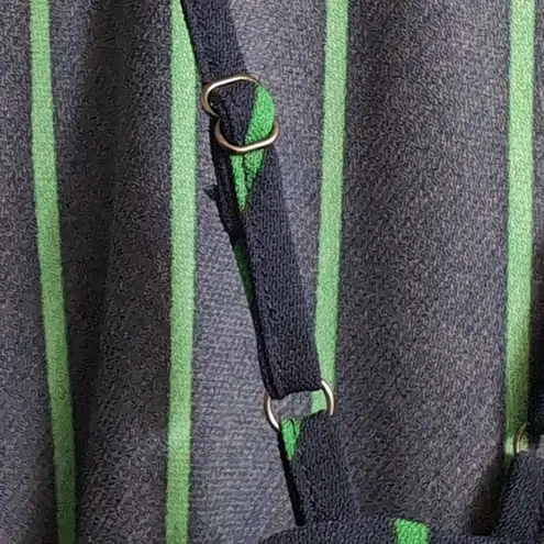 NWT Rowing Blazers X Target Navy Lime Green Striped Sleeveless Maxi Dress Size S Blue