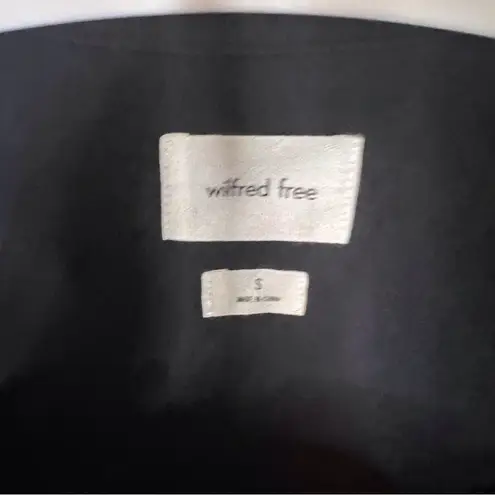 Aritzia Wilfred Free Black Button Down Cotton Blouse Size Small Career Wear Work Black