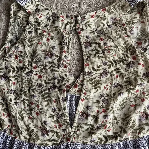 Mystree Womens M Tank Top Floral Whimsical Fairy Cottagecore Babydoll Cami