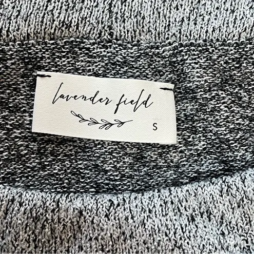 Lavender Field Grey Off-Shoulder Sweater Top Size Small Soft Knit Long Sleeve