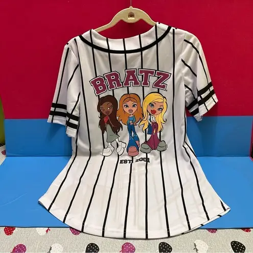 Bratz doll Jersey Top Baseball shirt L White Size L