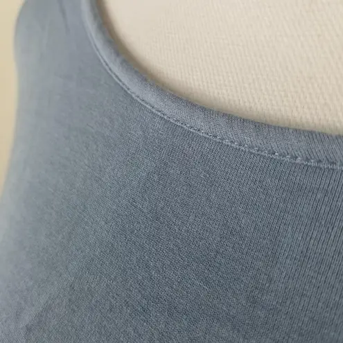 Workshop Republic Clothing Workshop / M / Dusty Blue Ruffle Sleeve Slouchy Bl