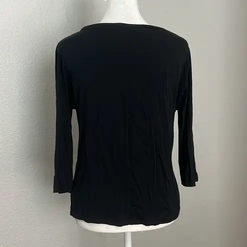 Max Mara Scoopneck TShirt Size XL Black