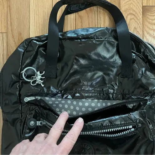 Kipling Backpack ALVY 2-In-1 Convertible Tote Bag Backpack MetallicBP3870 EUC