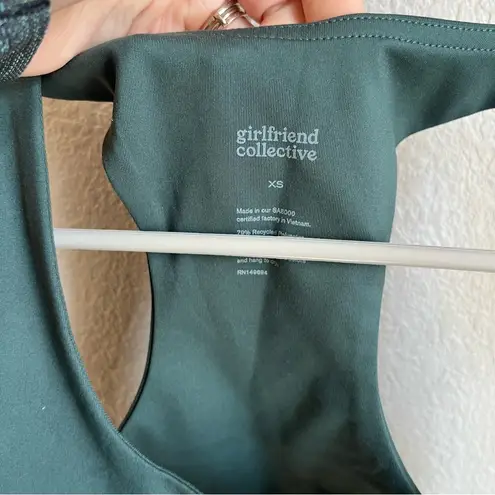 Girlfriend Collective  Crop Tank Forest Green