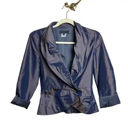 Renato Nucci Silk Purple Iridecent One Button Jacket Sz. 36 (US S)