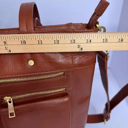 RACHEL ROY Genuine Leather Medium Laptop or iPad Tote Handbag Carry On Brown