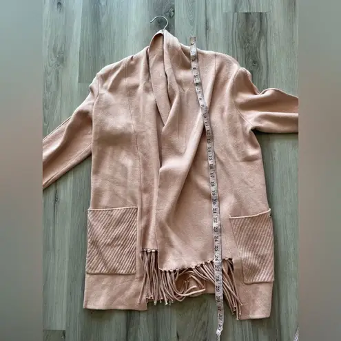 Magaschoni  M Peach Knit Fringed Cardigan