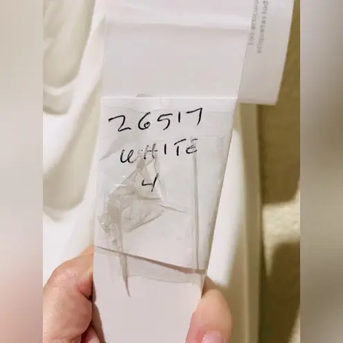 Mac Duggal NWT  Fold Over Off The Shoulder Slit White Gown Size 4 - Image 12