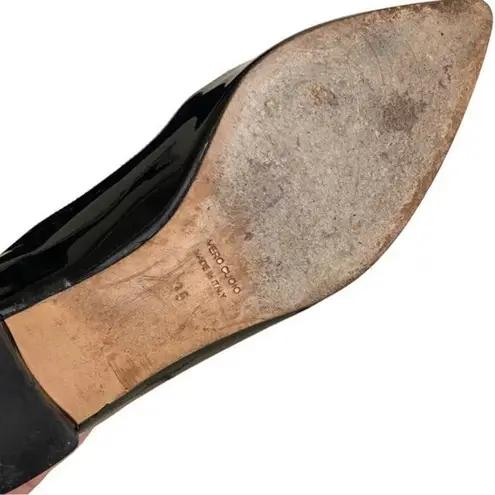 Nicole Bonnet Paris Black Patent Pointy Leather Flats Size 8