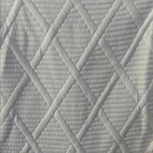 Rihoas The Solid Textured Puff Short Sleeve Mini Dress Square Neck White Size L Size L