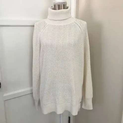 New Michael Kors Derby Knit Turtleneck Ivory Sweater Top Womens Size M $125 NWT White Size M