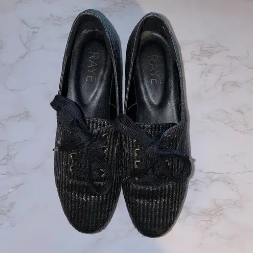 Raye  Revolve Black Woven Caicos Espadrilles Shoes Size 7