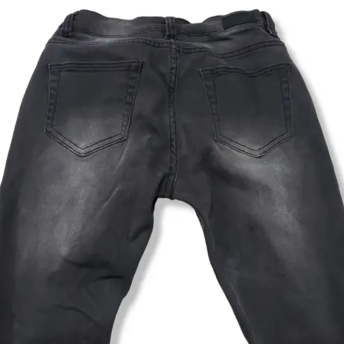 Summit Denim Collection Jeans Size 28 Skinny Jeans Stretch Distressed Destroyed Torn Ripped Black Faded