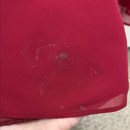 Kennedy Blue Natalie Red Bridesmaid Maxi Dress w/ Chiffon Skirt - Size 20