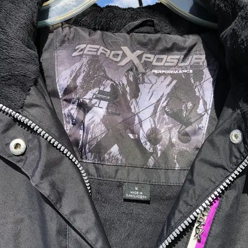 ZeroXposur Hooded Black & White Ski Jacket M