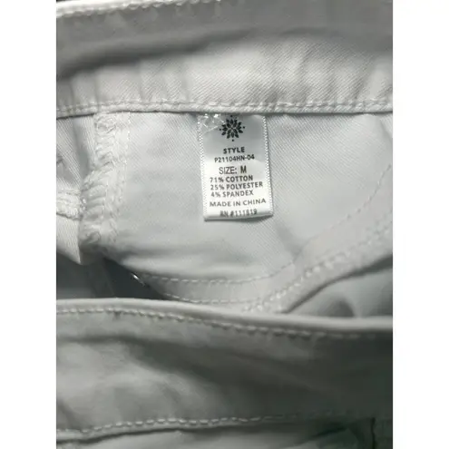 Elite Jeans Stretchy White High Rise Flare Leg Pants Women's Medium