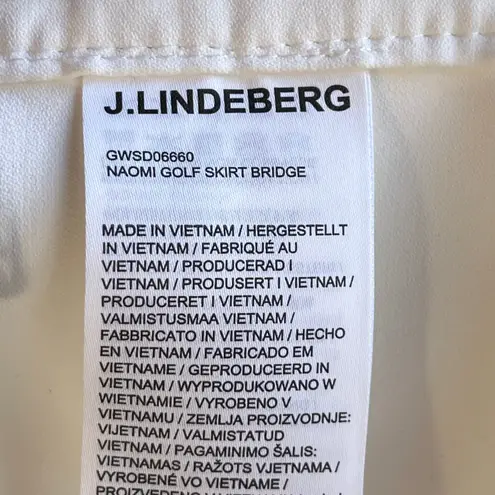 J. Lindeberg Women's Naomi Golf Skirt Bridge White Mini Size S. NEW