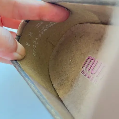 Munro AMERICAN 228284 Gray / Gold Fabric Mary Jane Flats Women's Size 8M Shoes