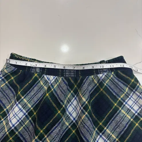 Ecco Bay Plaid Midi vtg 70s skirt green and navy blue size M Size M