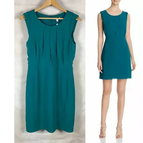 Green Pleated Wear to Work Sheath Dress NWT 6