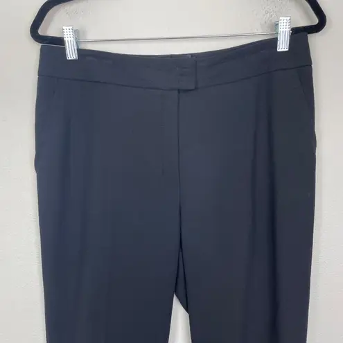 Escada Woman's 40/ US 10 Black High Waisted Cropped Cuffed Career Trouser Pants