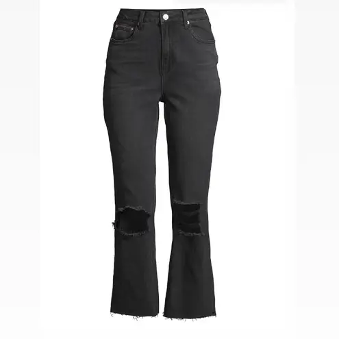 Avec Les Filles
High-Rise Distressed Cropped Straight Jeans