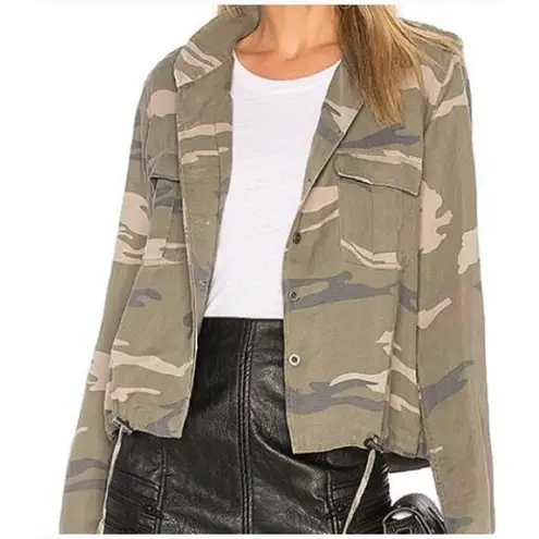 Rails Maverick Khaki Green Camo Camouflage Jacket Cropped Women's MEDIUM