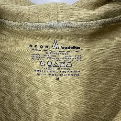 Neon Buddha Cotton Lagenlook Cowl Neck Shirt Dress Green Size M