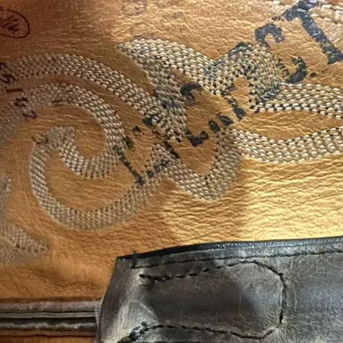 Justin Boots Justin Brown SIlver Leather Western Cowboy Boots Men's sz 7.5 D Women's size 9.5