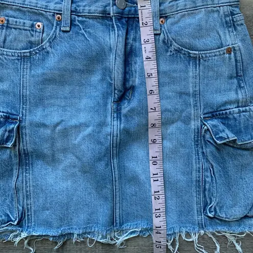 Pistola Light awash Cargo Mini Jean Skirt 26