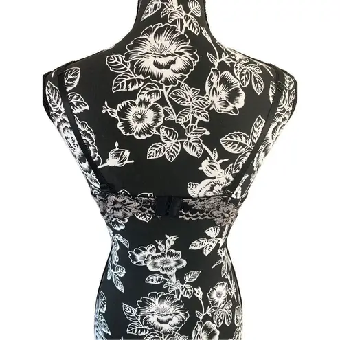 Floral Bra Full Coverage Flowers Intimates Sexy Feminine Casual Black Size undefined