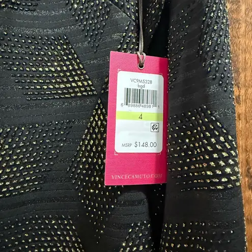 Vince Camuto NWT  Black and Gold Long Sleeve Dress Size 4