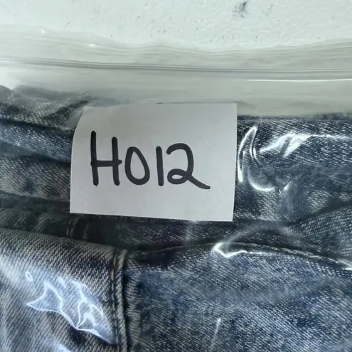 Vtg 90s Sz 12 28” Midi Denim Skirt Button Front Acid Wash Grunge Streetwear USA Blue