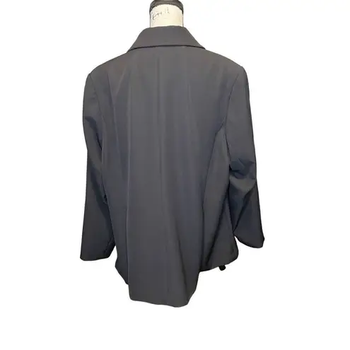 Eloquii  Tie Front Venice Crepe‎ Blazer in Black, Size 24 - Image 4