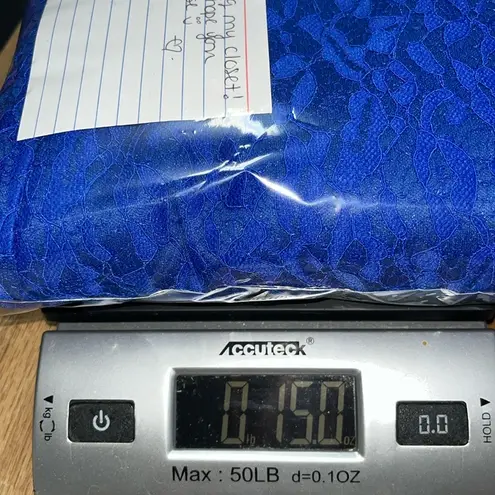 Ever Pretty Long dress size 10 royal blue long dress sweetheart neckline all over crochet