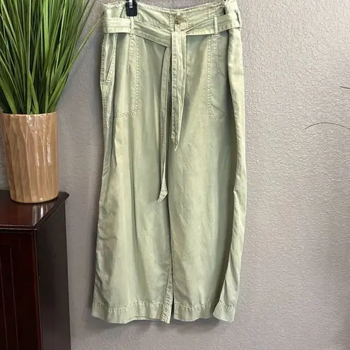 a.n.a B#15 , light, green, oversized, wide leg, belted pants size 14