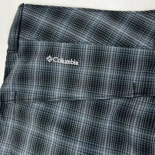 Columbia Omni-Wick Blue Plaid Golf Hiking Active Bermuda Shorts Women’s 10